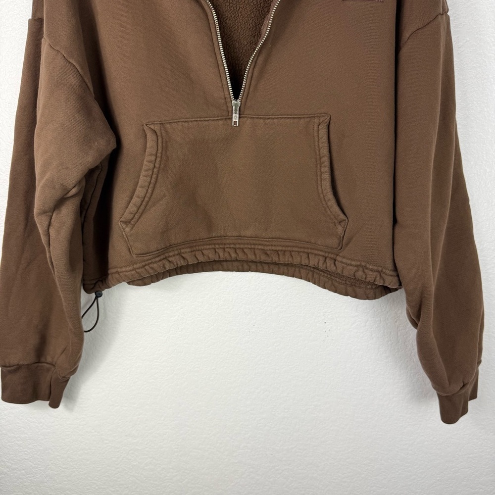SET Active Chocolate Brown Half-Zip Sweatshirt - Picture 4 of 10